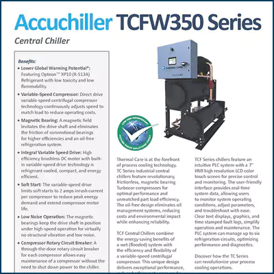TCFW350 with centrifugal compressor